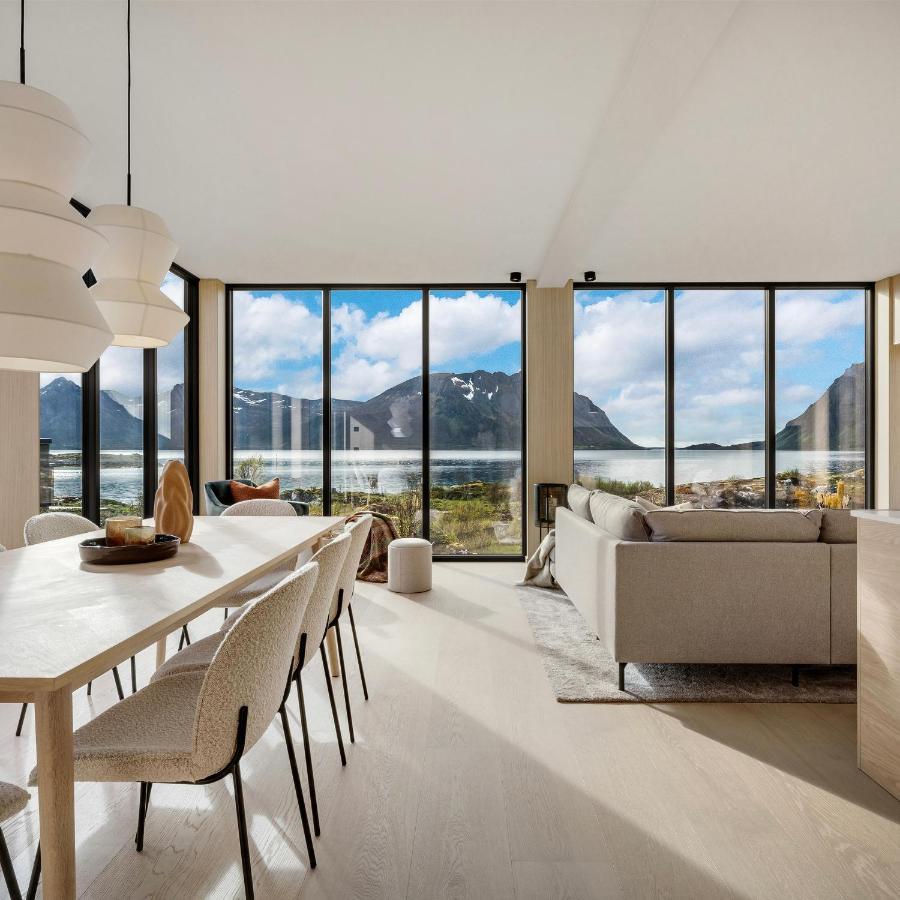 New! Luxury Cabin In Beautiful Lofoten Kleppstad Eksteriør billede