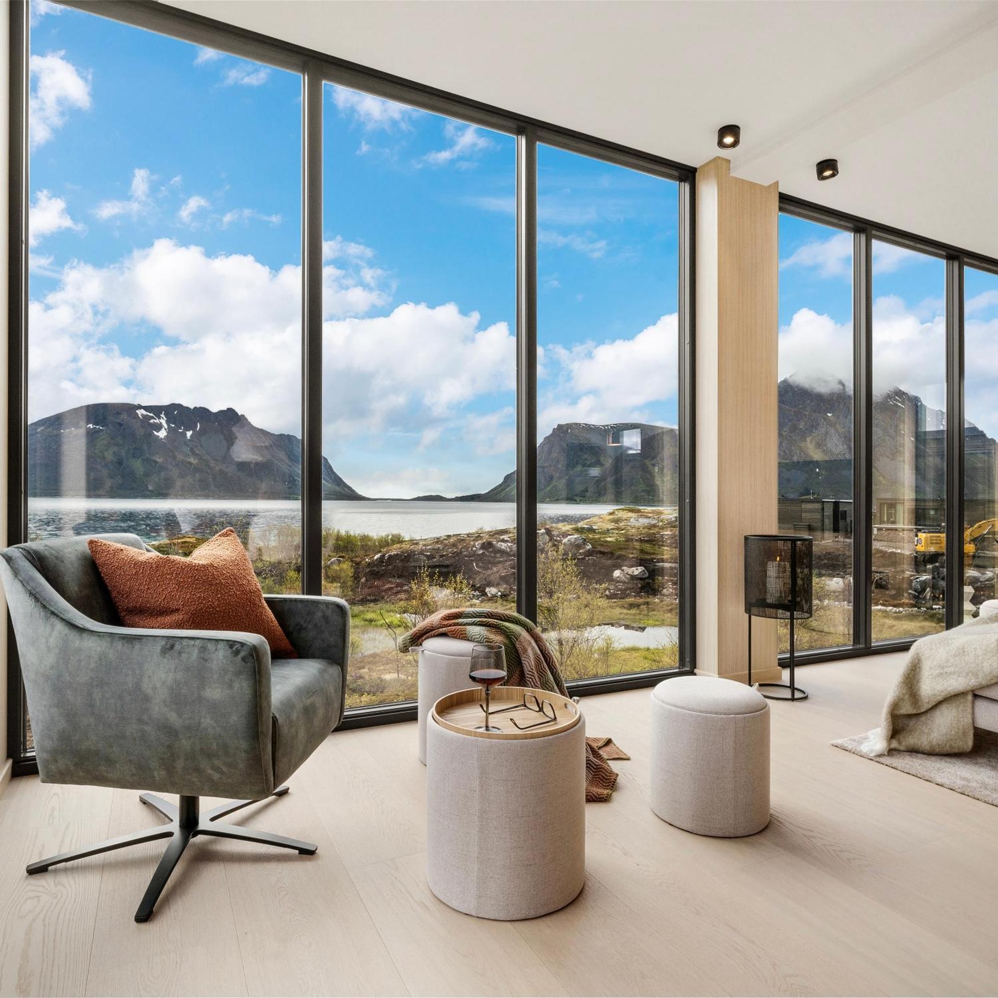 New! Luxury Cabin In Beautiful Lofoten Kleppstad Eksteriør billede