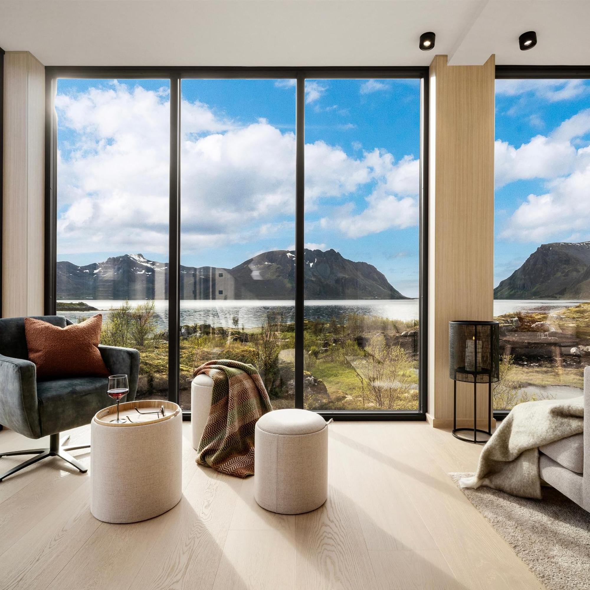 New! Luxury Cabin In Beautiful Lofoten Kleppstad Eksteriør billede